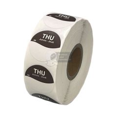 Thursday 25mm Diameter Day Dot Labels