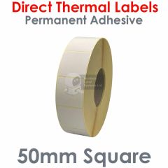 50mm square direct thermal labels