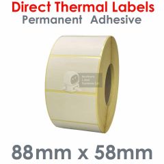 Direct thermal labels 88mm x 58mm