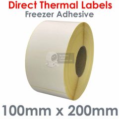 Freezer adhesive labels 100mm x 200mm direct thermal