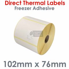 Freezer adhesive labels 102mm x 76mm direct thermal