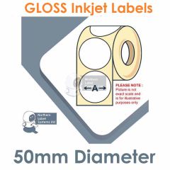 Primera labels 50mm diameter gloss paper inkjet