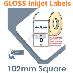 102mm x 102mm Gloss Paper Colour Inkjet Labels