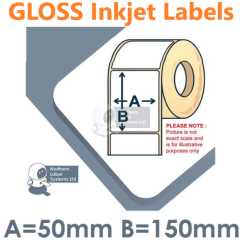 LX500e Labels 50mm x 150mm Gloss Paper Colour Inkjet