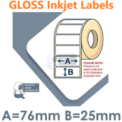 LX2000e 76mm x 25mm Gloss Paper Colour Inkjet Labels