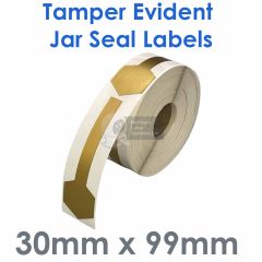 Gold Tamper Evident Jar Seal Labels