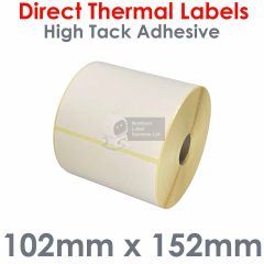 High tack shipping labels 102mm x 152mm direct thermal