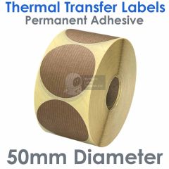 Kraft paper labels 50mm diameter circular