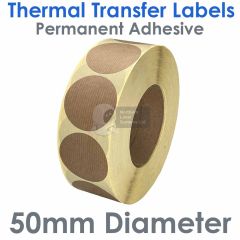 50mm diameter Kraft Paper labels