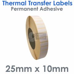 25mm x 10mm labels thermal transfer paper labels on rolls