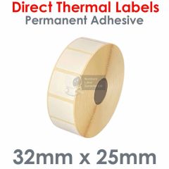 32mm x 25mm direct thermal labels