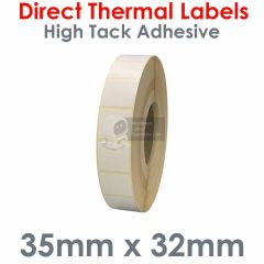 Direct thermal labels 35mm x 32mm