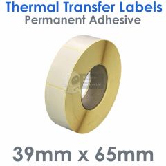 39mm x 65mm thermal transfer labels