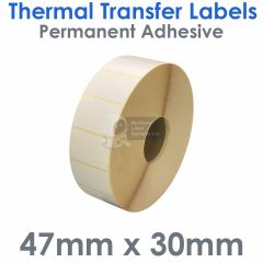 Thermal transfer labels 47mm x 30mm