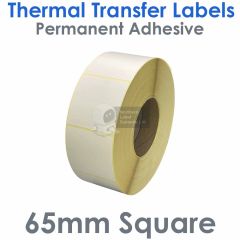 Labels 65mm x 65mm square thermal transfer