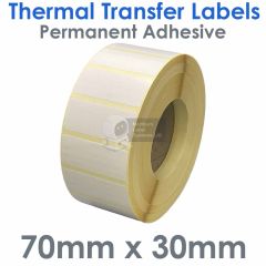 Thermal transfer labels 70mm x 30mm