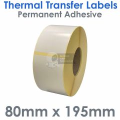 Labels 80mm x 195mm thermal transfer