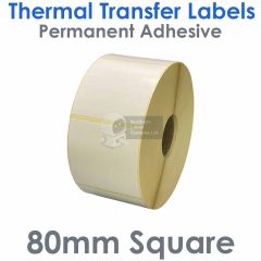 80mm x 80mm square labels thermal transfer