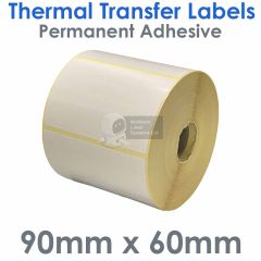 90mm x 60mm thermal transfer labels