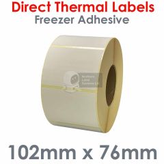 102mm x 76mm freezer adhesive labels direct thermal