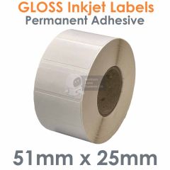 Inkjet labels Primera 51mm x 25mm gloss paper