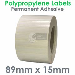 Polypropylene labels 89mm x 15mm