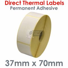 Direct thermal labels 37mm x 70mm