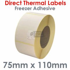 Freezer adhesive labels 75mm x 110mm large roll