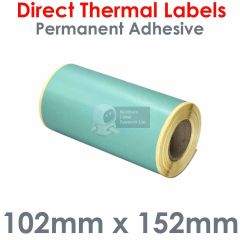 Turquoise mobile label printer labels 102mm x 152mm