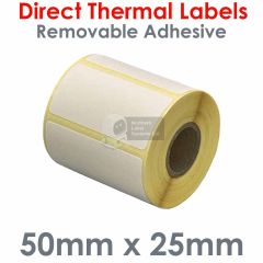 50mm x 25mm removable labels for mobile label printer