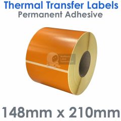 Orange 148mm x 210mm labels