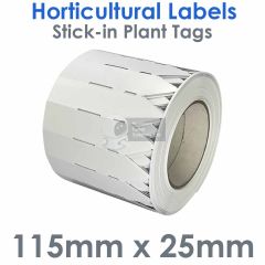 115mm x 25mm Horticultural Stick-in plant tags