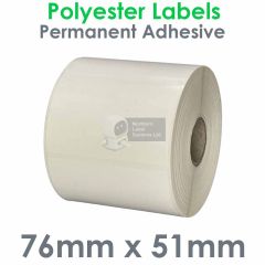 Polyester labels 76mm x 51mm