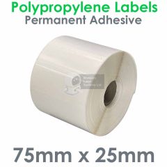 Polypropylene labels 75mm x 25mm