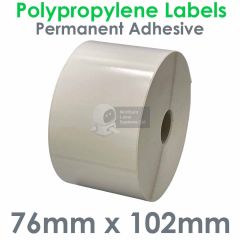 Polypropylene labels 76mm x 102mm