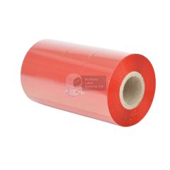 Red ink ribbon 110mm x 300 metre wax resin.