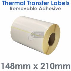 Removable adhesive labels 148mm x 210mm small roll