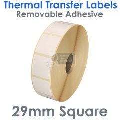 Removable adhesive labels 29mm square