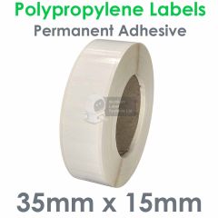 Polypropylene waterproof labels 35mm x 15mm