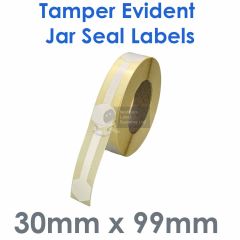 30mm x 99mm Tamper Evident Jar Labels