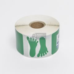 46mm x 46mm Green Feet Label