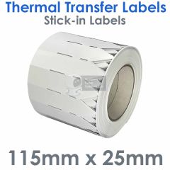 115mm x 25mm stick-in plant labels on a 76mm core