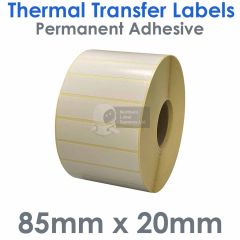 Thermal transfer labels 85mm x 20mm