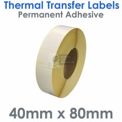 Thermal transfer labels 40mm x 80mm