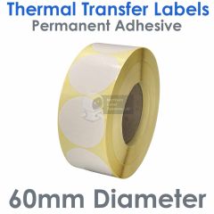 Thermal transfer labels 60mm diameter
