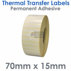 70mm x 15mm thermal transfer labels