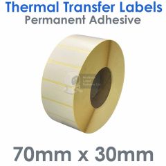 Thermal transfer labels 70mm x 30mm