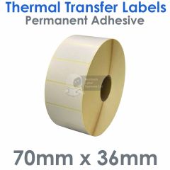 Thermal transfer labels 70mm x 36mm