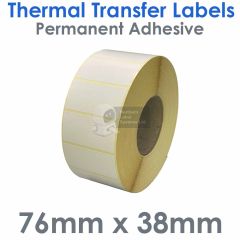 Thermal transfer labels 76mm x 38mm