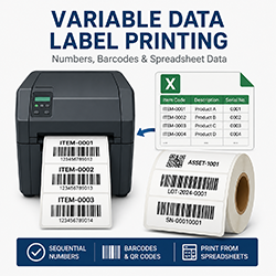 Variable Data Label Printing Explained: Numbers, Barcodes & Spreadsheet Integration
